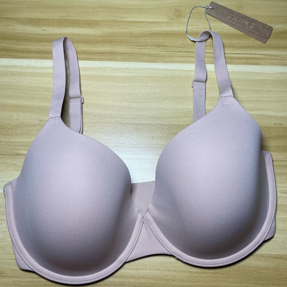 SKIMS Fits Everybody T-Shirt Unlined Demi Bra 32DDD Underwired Color Mica NWT